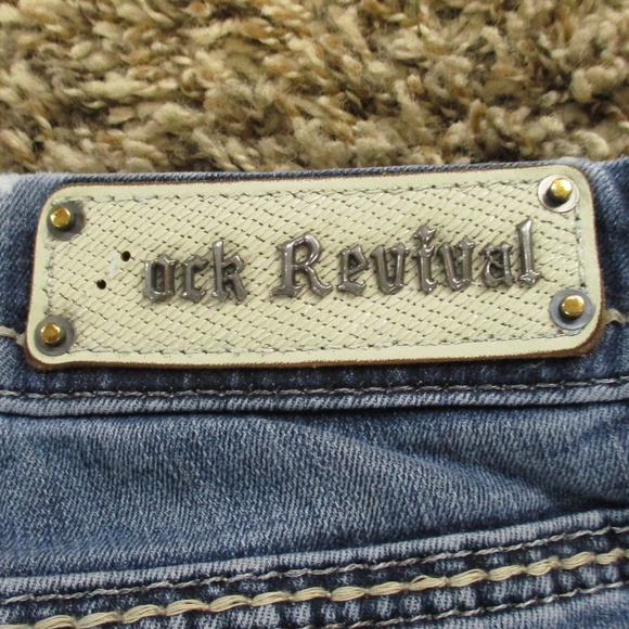 Rock Revival Jeans Women's 30 Vivian Easy Straight Stretch Denim - Picture 9 of 10